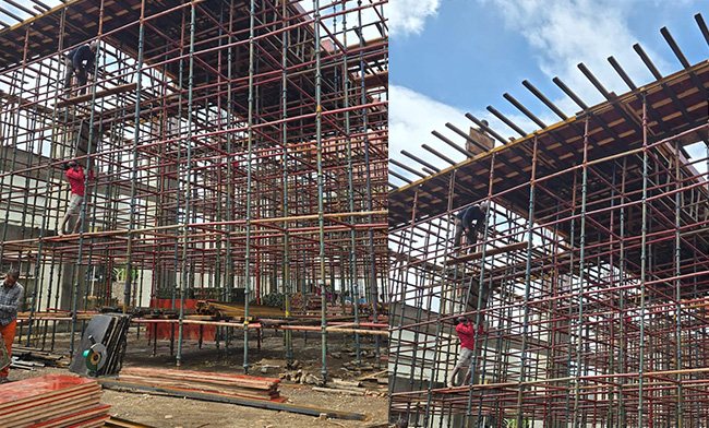 Industrial RCC building Electrocrimp Contacts India Nashik slab in progress
