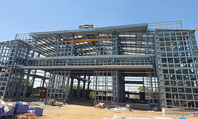 PEB factory shed Reliable Engineering India Nashik MIDC ongoing construction